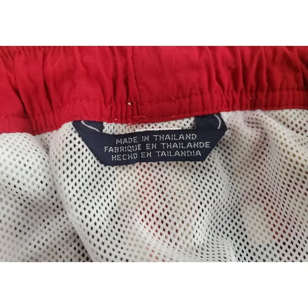 Tommy Hilfiger Men's Swim Trunks Large Swimming Shorts Red/White/Blue‎ Plad